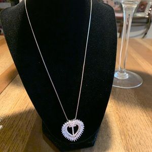T heart initial necklace